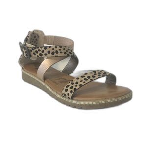 BLOWFISH MALIBU Sandals Women's Size 8.5 Brown Strappy Cheetah *Like New*